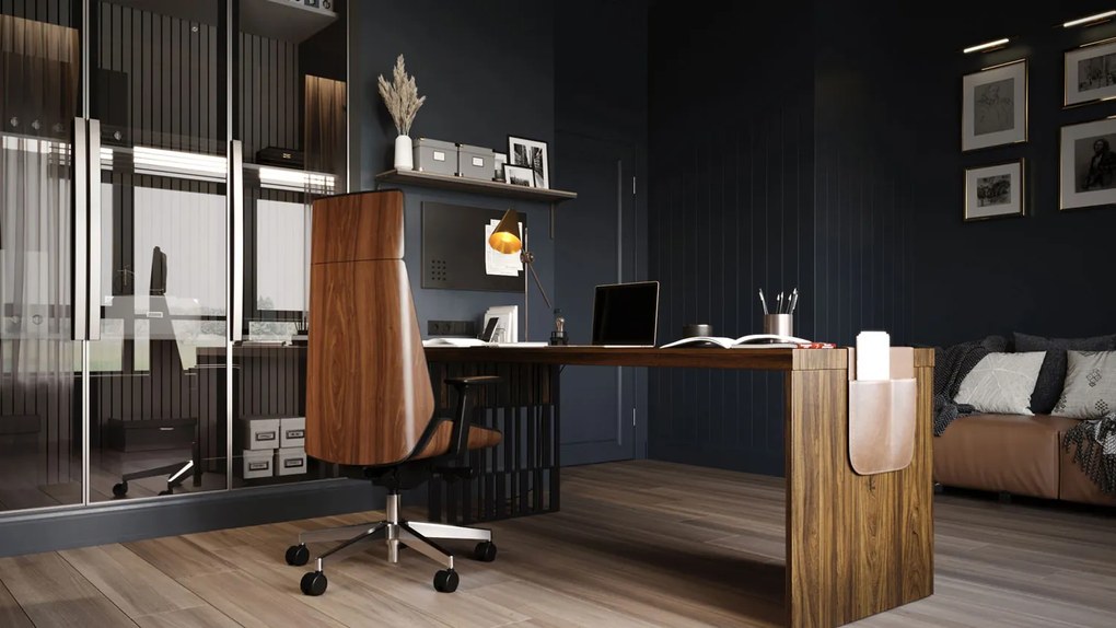 Grospol - Kancelárske kreslo Moon Wood HD - dubová dyha