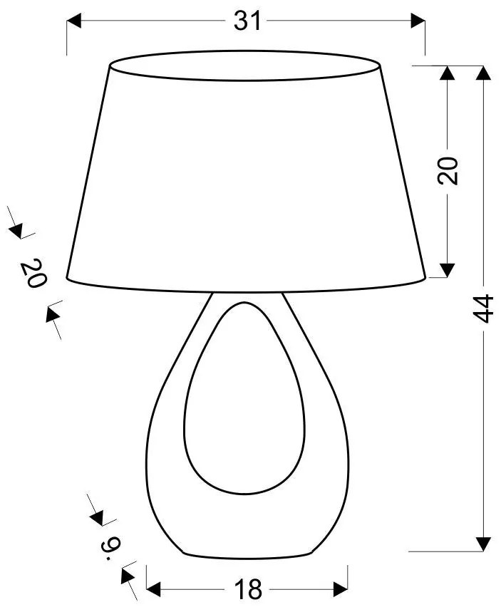 Candellux ROMANO Stolná lampa 1X60W E27 beige and white 41-79954