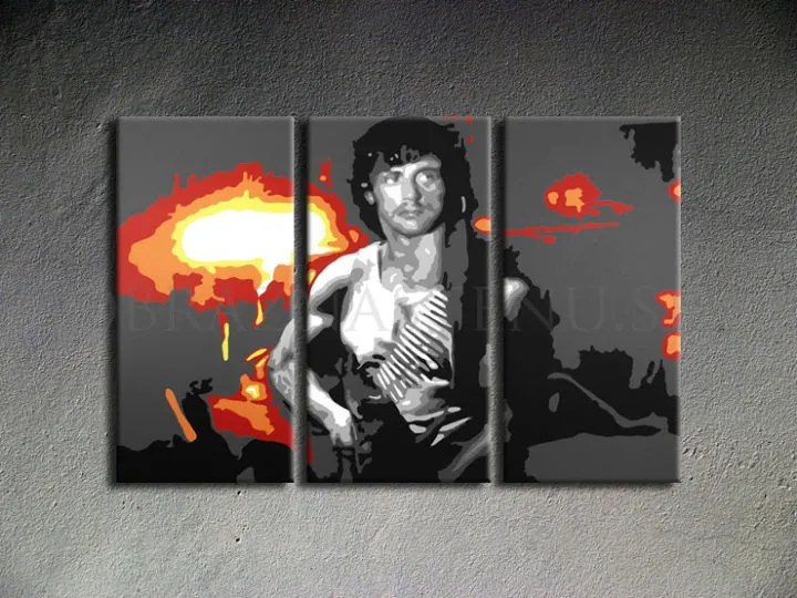Ručne maľovaný POP Art obraz Rambo | rôzne rozmery