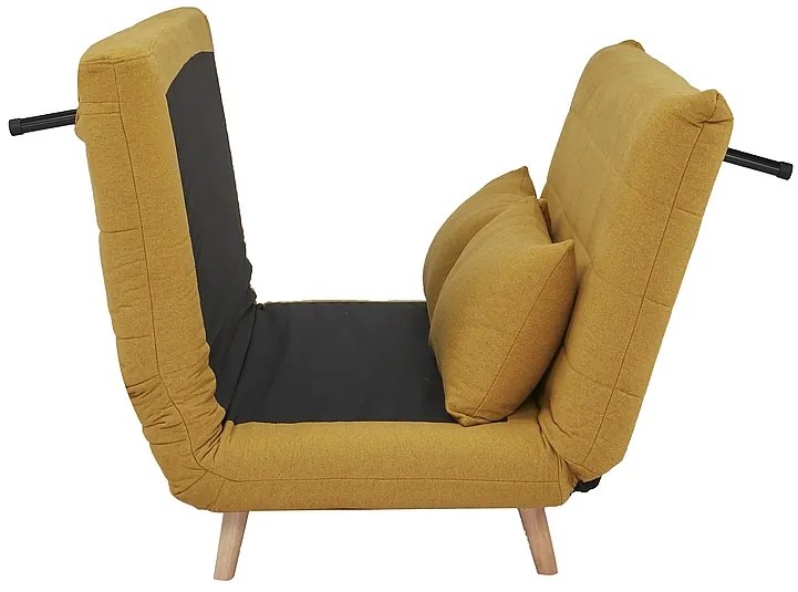 Pohovka futon Susan (žltá). Akcia -14%. Vlastná spoľahlivá doprava až k Vám domov. 1050830