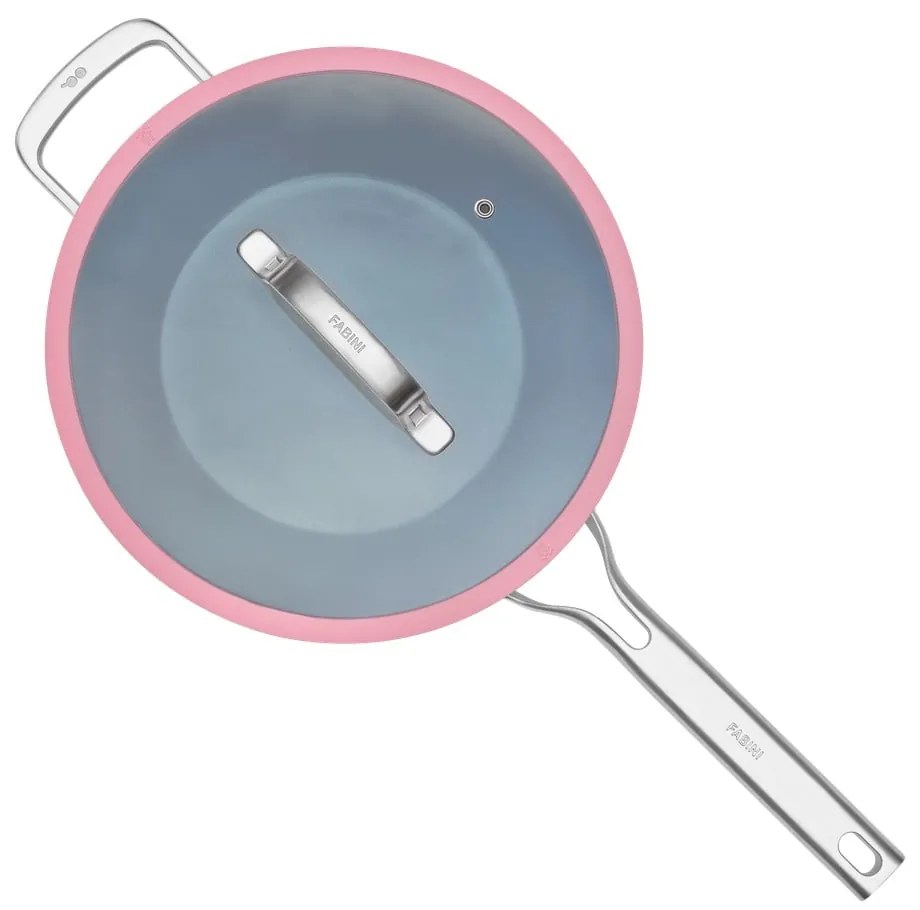 Wok hliníková panvica s pokrievkou/s nepriľnavým povrchom ø 28 cm Meda 3.0 – FABINI