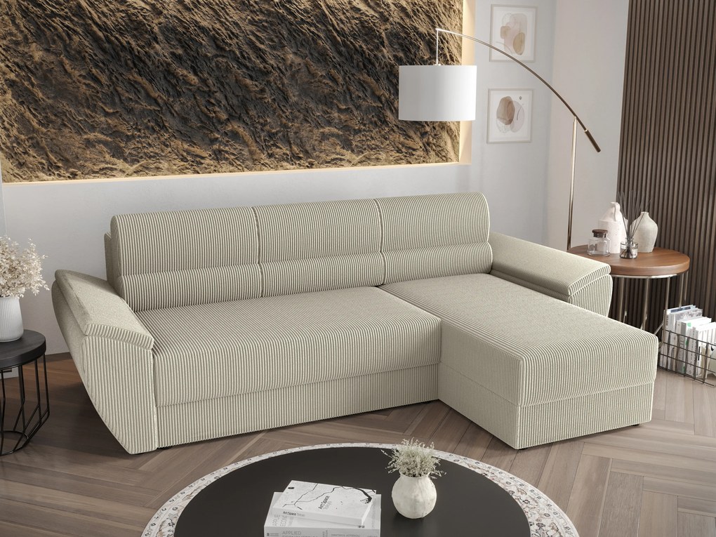 Rohová sedacia súprava Radiant L2 (smotanová) (P). Akcia -20%. Vlastná spoľahlivá doprava až k Vám domov. 1057460