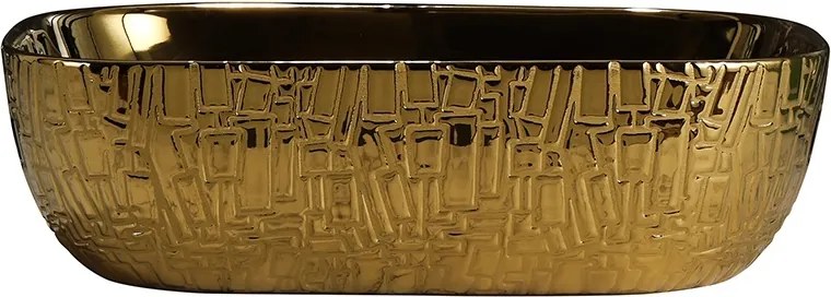 BPS-koupelny Keramické umývadlo na dosku HYD-MO-GL-455 45,5x32,5 cm, zlaté