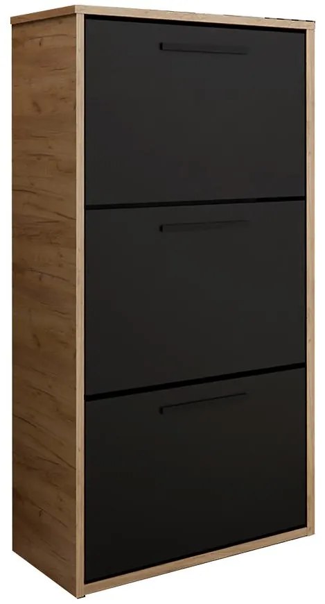 Skrinka na topánky Asper závesná Fr. čierna/Craft