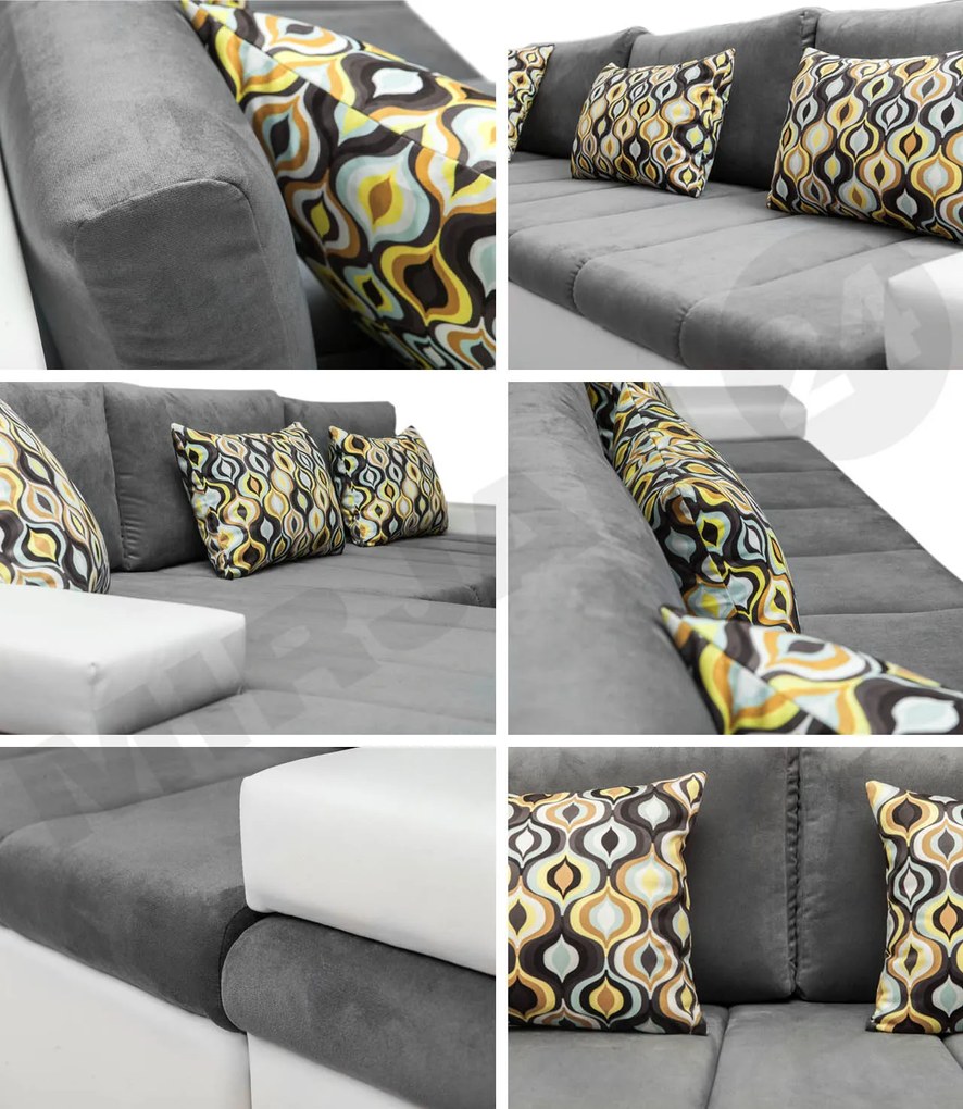 Rohová sedacia súprava Kanton Premium, Dostupné poťahy: Uttario Velvet 2951 + Uttario Velvet 2951 + Magic Velvet Pik 2225, Strana: ľavá