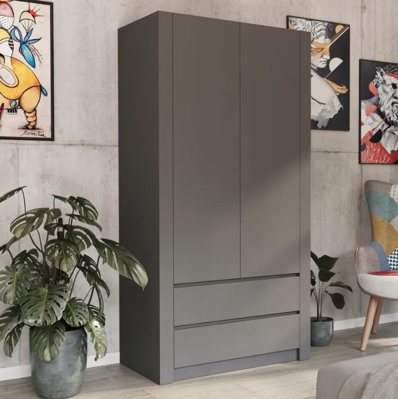 Moderná dvojdverová skriňa MODERN B20 180 x 90 x 55 cm - rôzne farebné prevedenia sonoma