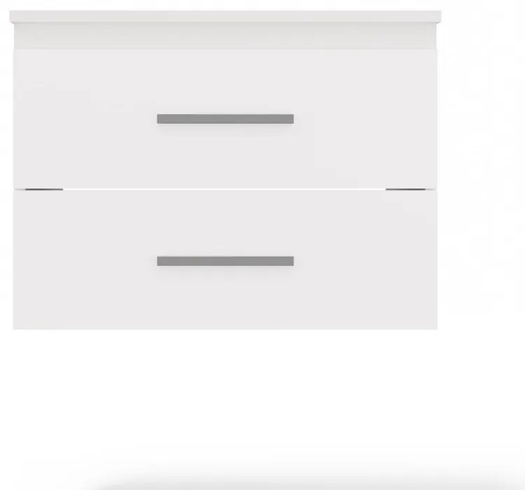 Závěsná skříňka pod umyvadlo s deskou NEL 2S 60 cm bílá