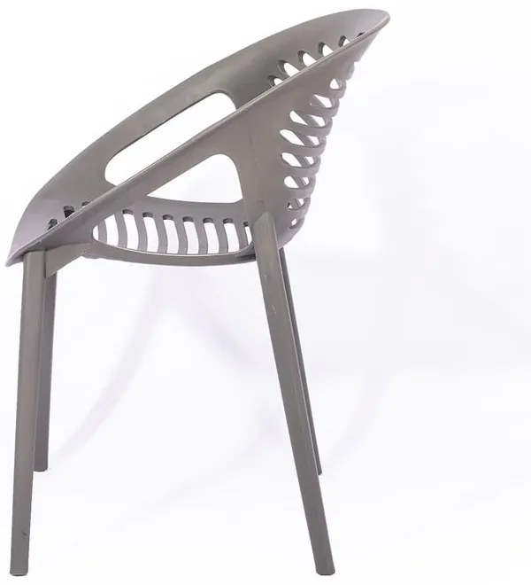 Záhradná jedálenská súprava pre 6 osôb so sivou stoličkou Joanna a stolom Strong, 210 x 100 cm