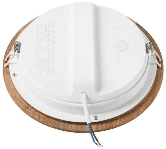 LED Podhľadové svietidlo WOODY SPOT LED/23,5W/230V 4000K dub ø 23,5 cm