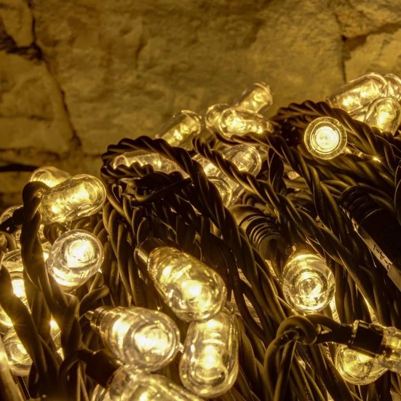 DECOLED LED světelný řetěz s MEGA LED, 100 m, 400 teple bílých diod