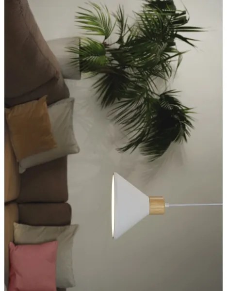 Ledvance - Luster na lanku DECOR PLASTER 1xE27/25W/230V pr. 22 cm sadra biela