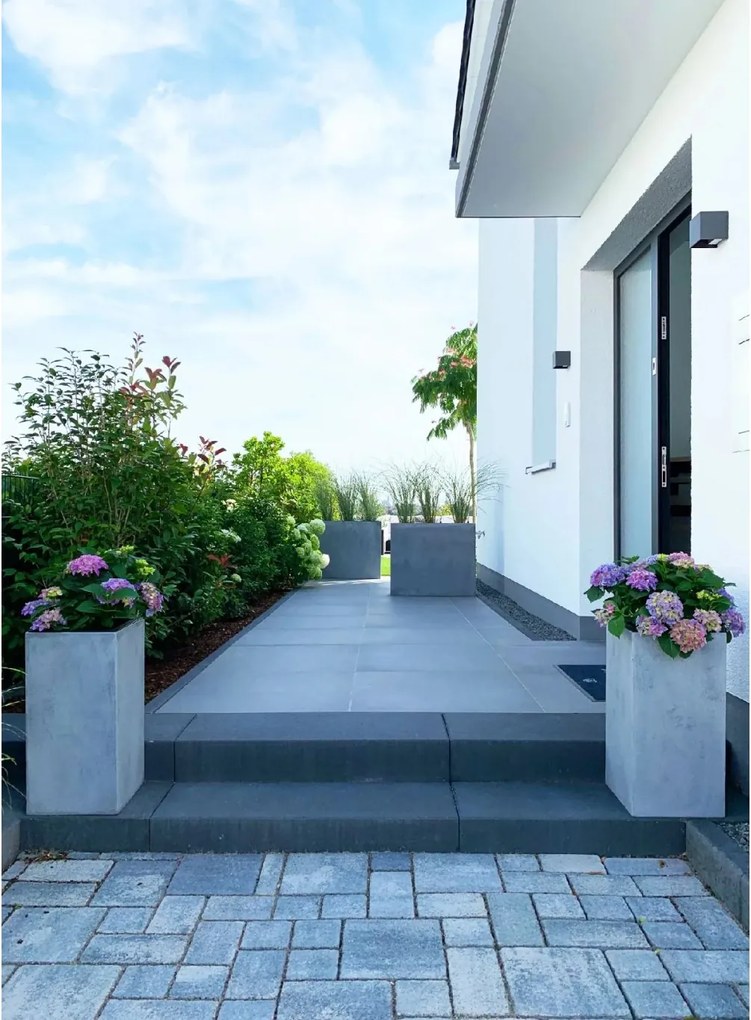 Kvetináč BLOCK, sklolaminát, výška 60 cm, betón design