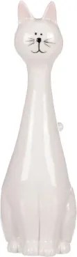 Dekoračná soška Biela mačka, 23 cm%