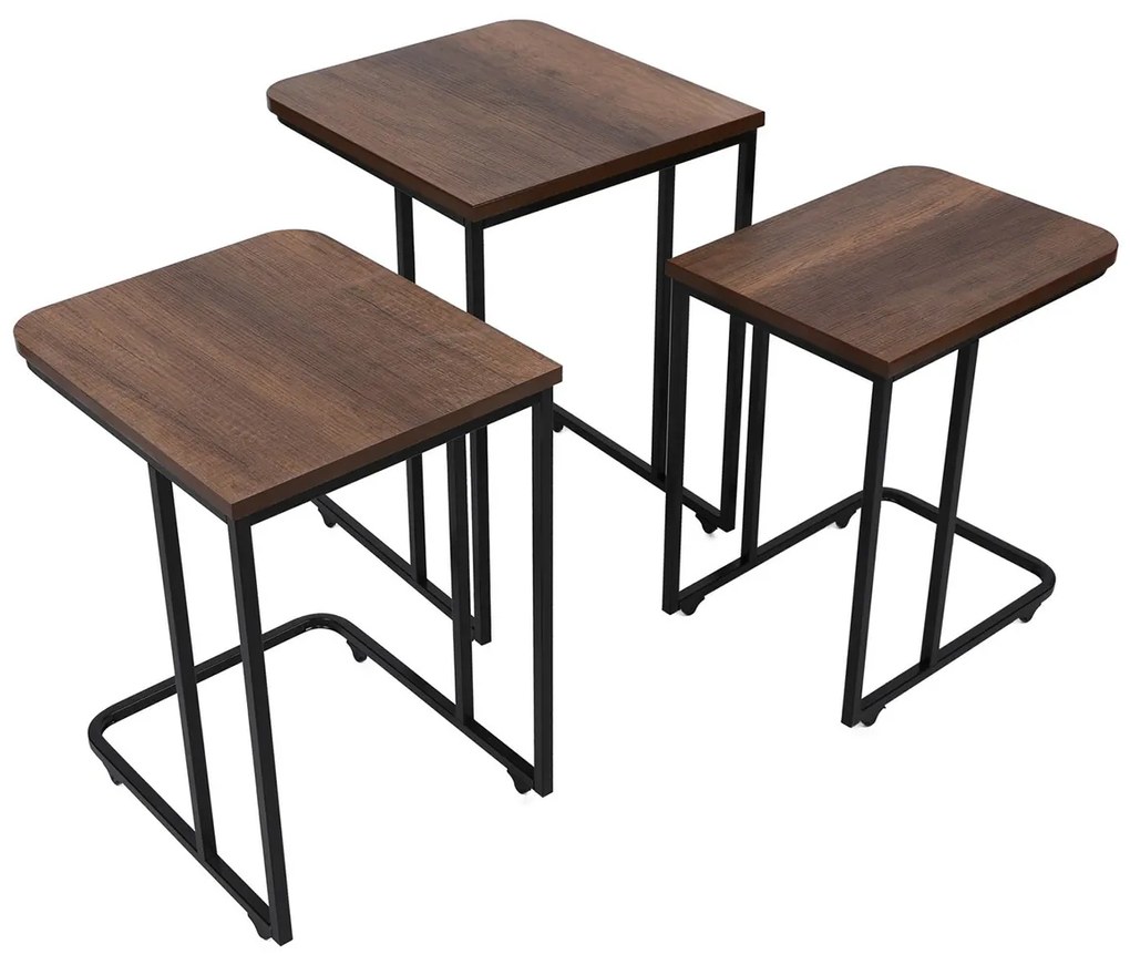 Odkladací stolík Ce Metal Zigon, 3 ks