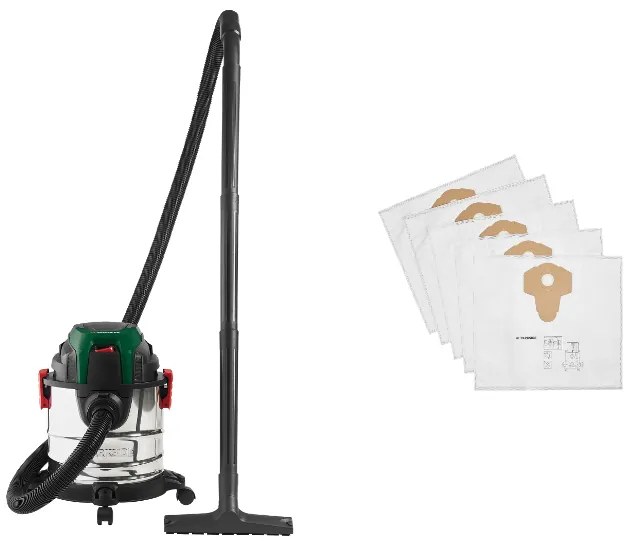 Parkside®  Vysávač na mokré a suché vysávanie + Filtračné vrecká do vysávača z netkanej textílie  (800009597)