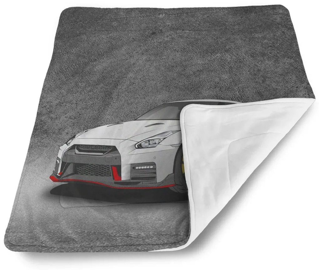 Sablio Deka pre bábätko Nissan GTR 35 Sivý - 80x100 cm