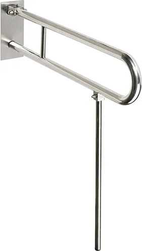 Bemeta Design HELP: Madlo, 750 mm, v tvare U, sklopné, s opornou nohou, s krytkou, nerez, lesk - 301307301N