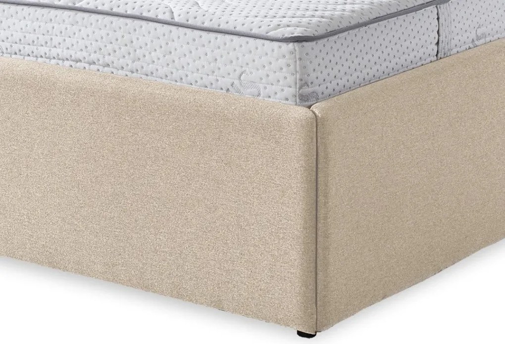 Posteľ Domango 140x200 cm, béžová látka