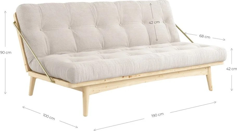 Variabilná pohovka Karup Folk Clear/Olive Green