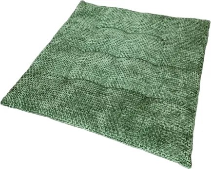 Podsedák na stoličky Chenille Cross 40x40 cm, zelená%