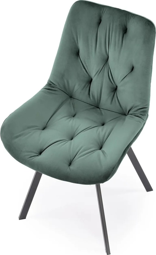 Jedálenská otočná stolička SOFIA - tmavo zelená