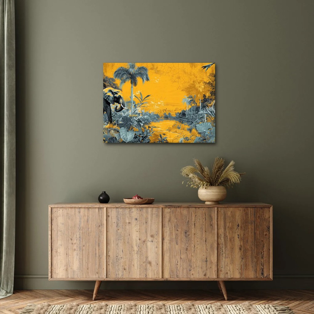 Obraz - Slon v prírode (70x50 cm)