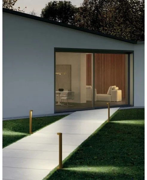 Redo 90366 - vonkajšie LED svietidlo ZEUS, 11,5 W, 230 V, 3000 K, 75 cm, IP54, hnedé