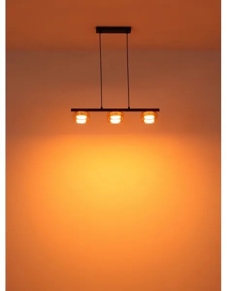 Globo 16055-3HG - LED Luster na lanku HIGGINS 3xGX53/6W/230V dymová/hnedá