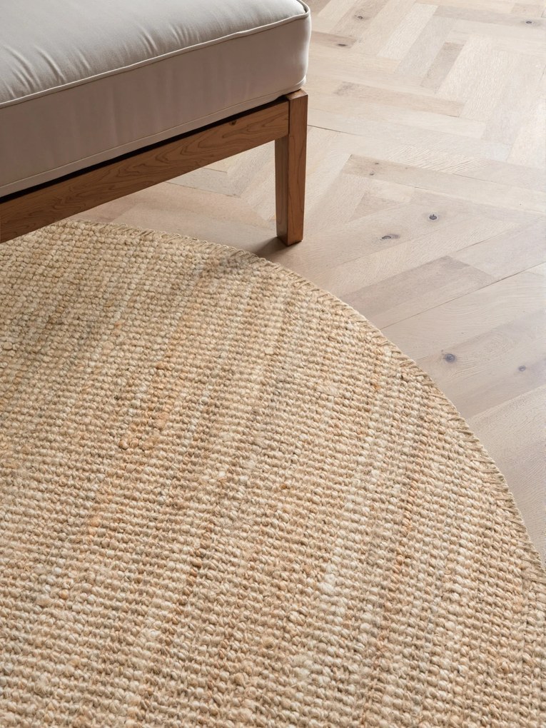 Hanse Home, Kusový koberec Jaipur 105974 Natur/Gold kruh, 160x160 (priemer) kruh, béžová, chodba / predsieň