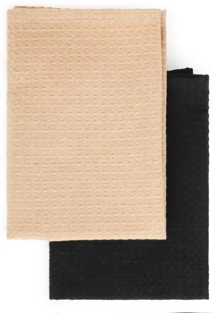 Sada kuchynských utierok FEMELO béžová / čierna 870021