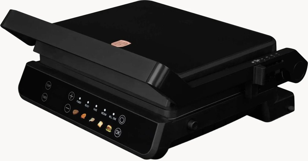 Nepriľnavý elektrický gril's odkvapkávacou miskou na olej Matte Black