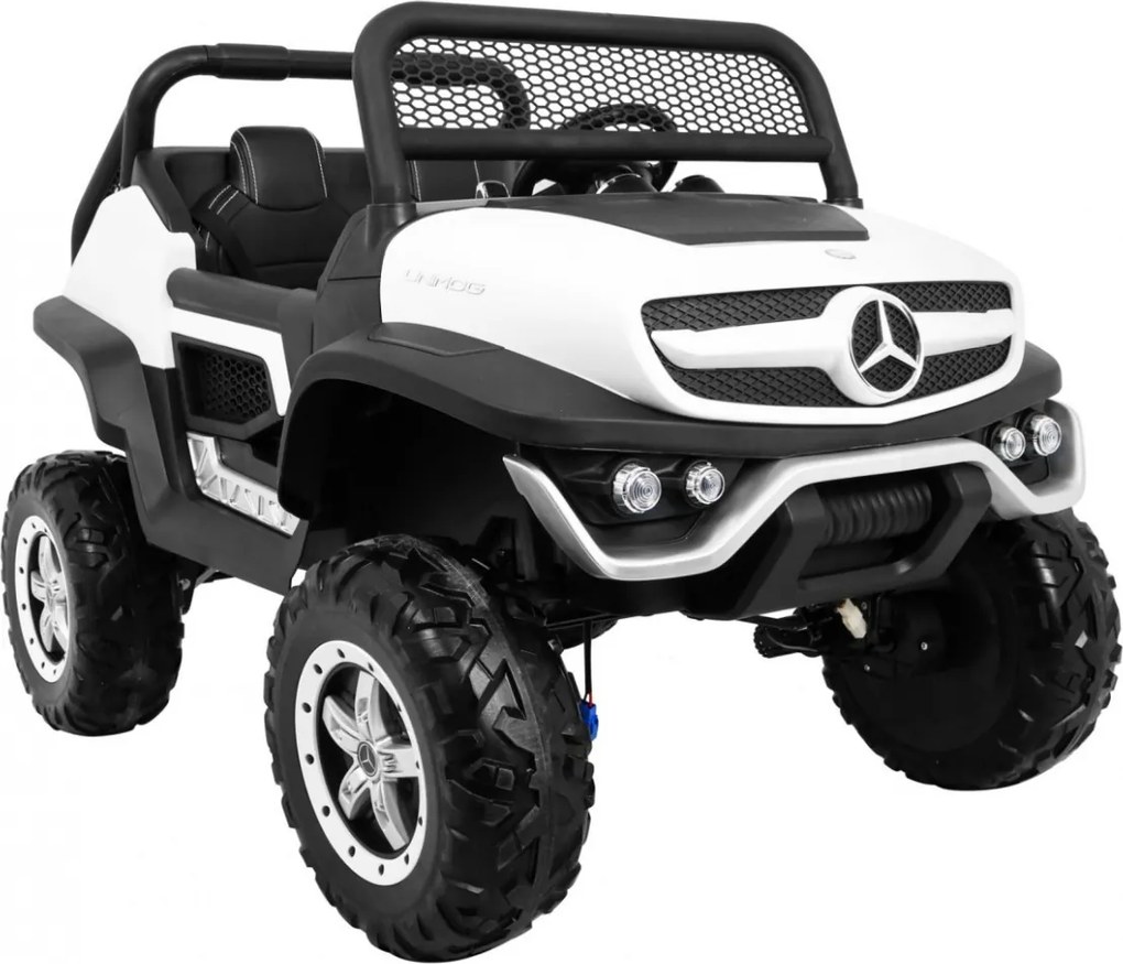 Ramiz Mercedes Benz Unimog elektrické autíčko pre deti biele