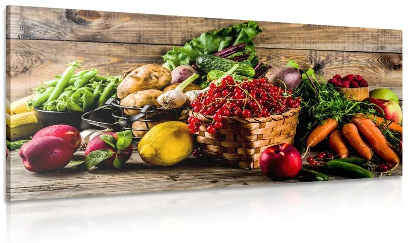 Obraz čerstvé ovocie a zelenina Varianta: 100x50