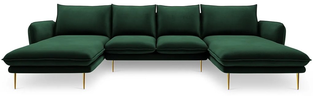 Šesťmiestna zamatová pohovka Panormic Vienna 350 × 170 × 95 cm
