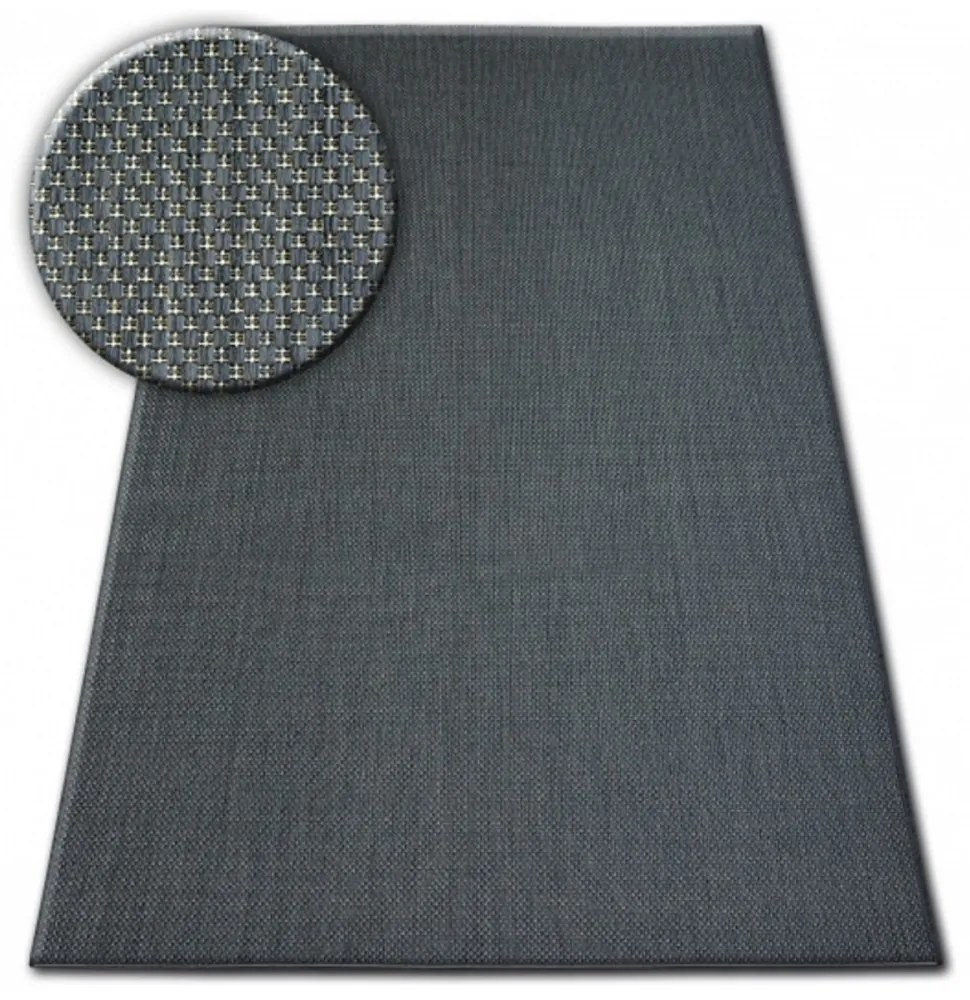 Kusový koberec Flat čierny, Velikosti 80x150cm