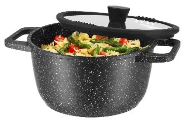 Silvercrest® Hrniec z hliníkovej zliatiny, 24 cm (čierna žula) (100390959)