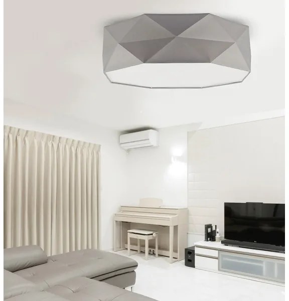 Stropné svietidlo KANTOOR 4xE27/60W/230V šedá