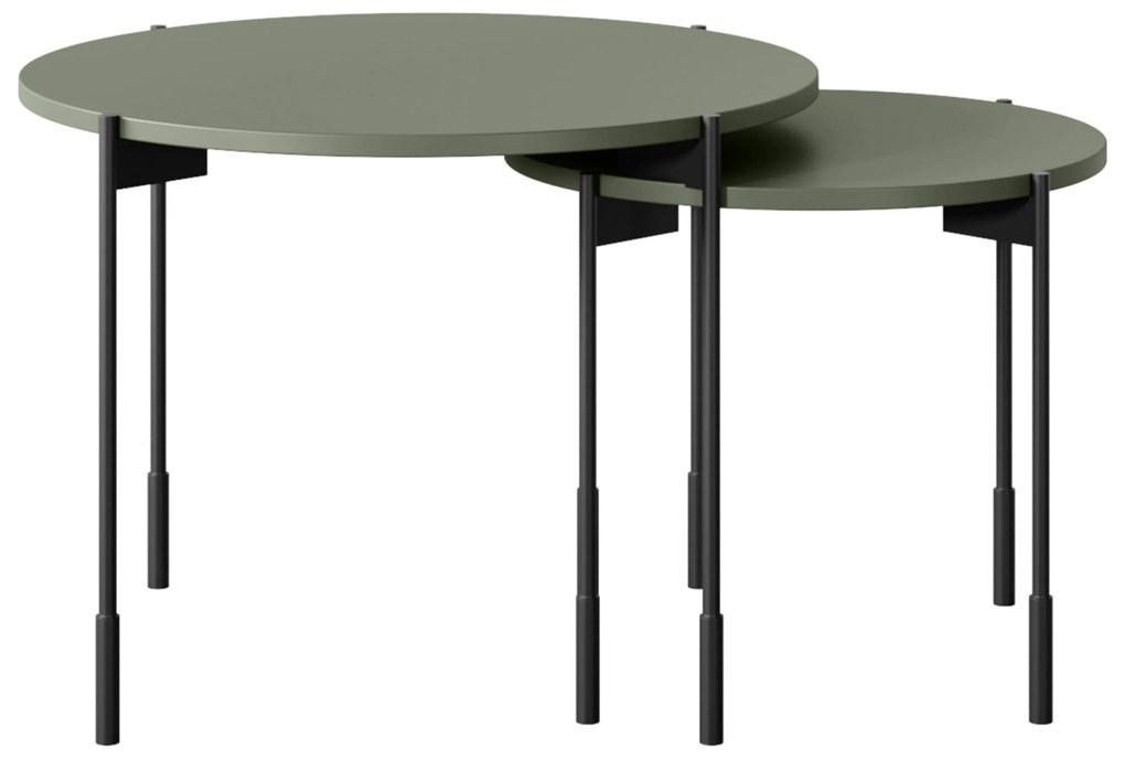 Okrúhly Konferenčný stolík Sonatia 60 cm - olivová