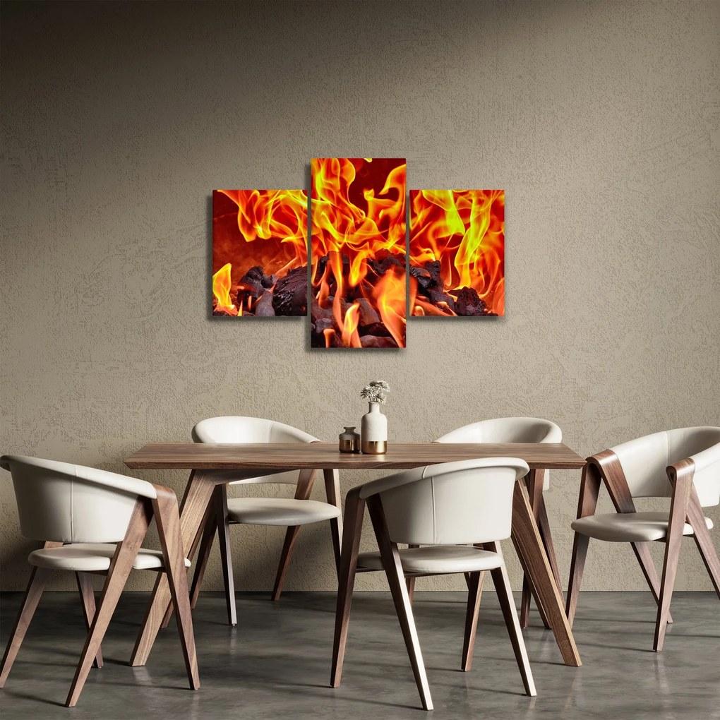 Obraz horiacich uhlíkov (90x60 cm)
