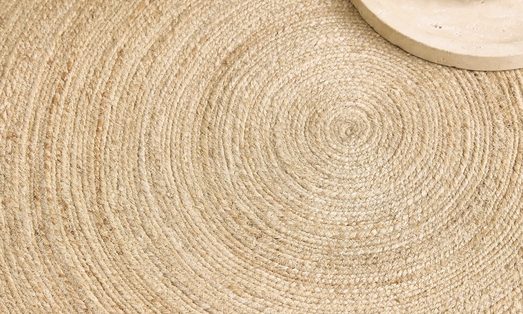 Ručne viazaný kusový koberec Rhea J-11 Natural kruh, 240x240 (priemer) kruh, béžová, chodba / predsieň, Diamond Carpets India