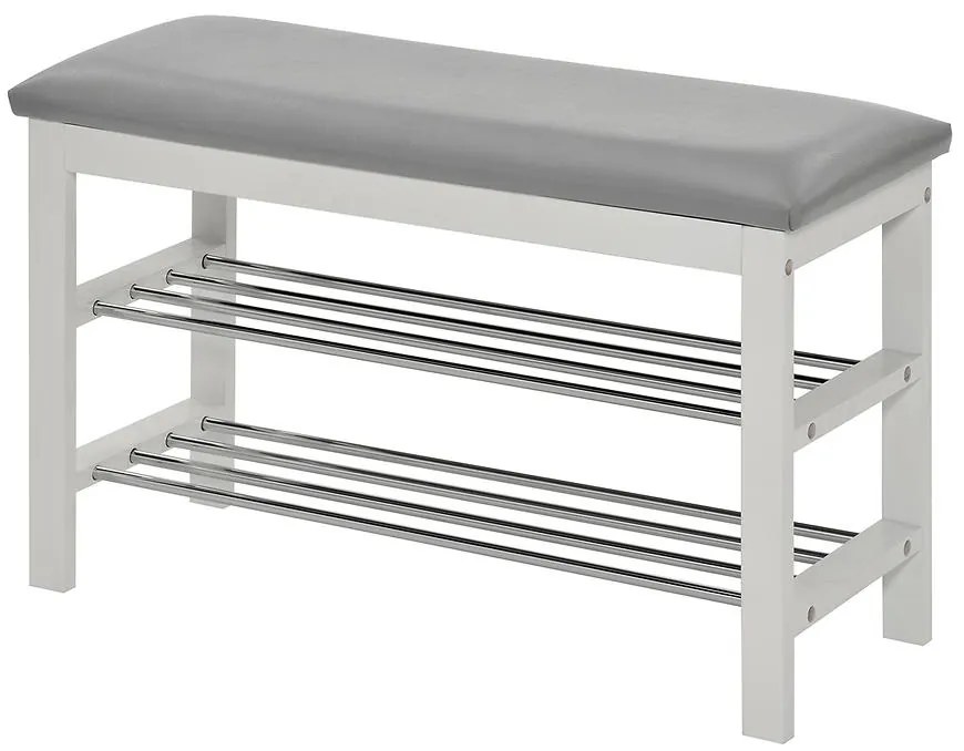 Skrinka Na Topánky So Sedadlom Gc0835 Biela/Šedá