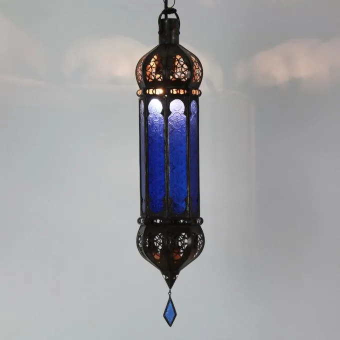 Závesná lampa Dunya modrá