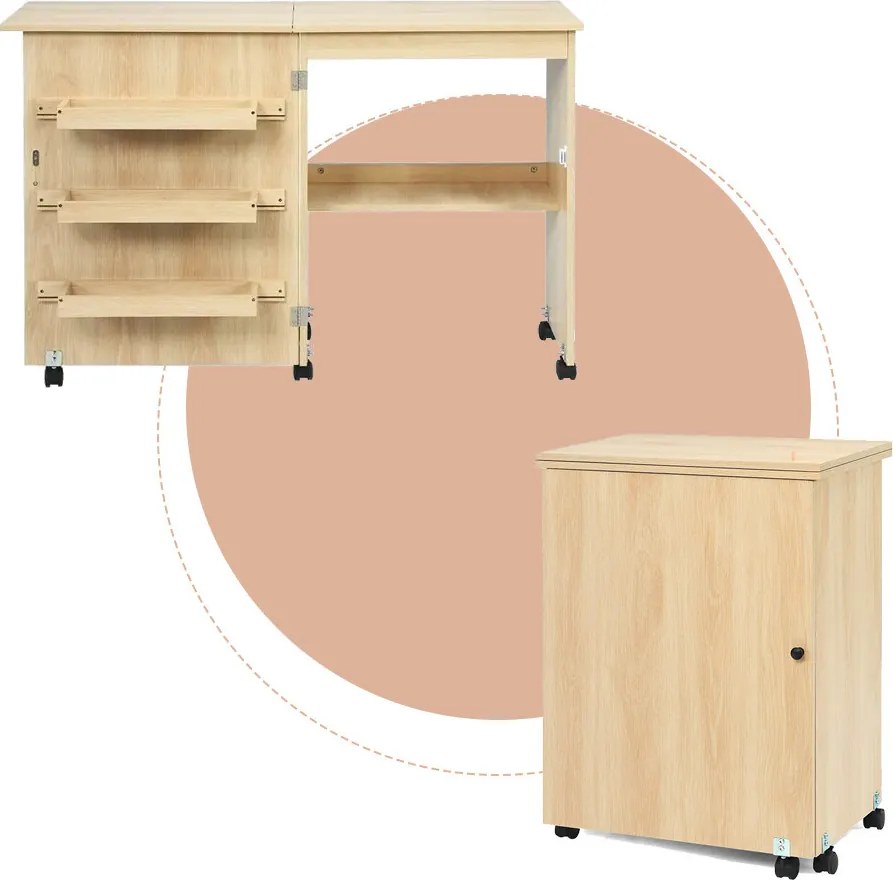 Stôl na šitie prírodný