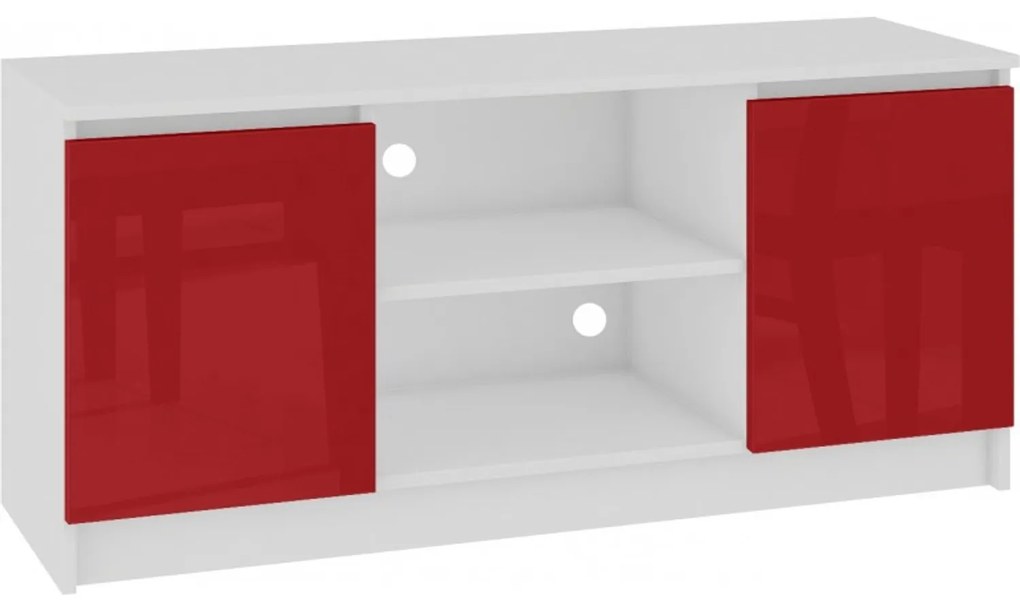 TV stolík RTV 120 lesklý červený