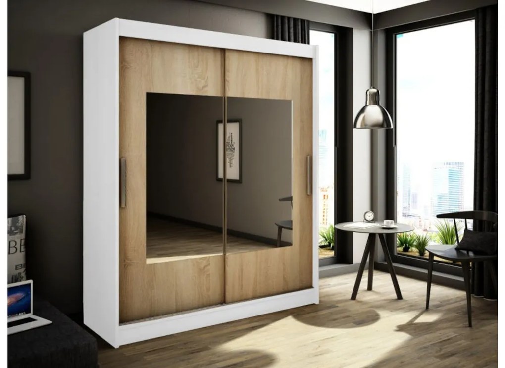 Posuvná skriňa TORINO 180, 180x200x62, čierna