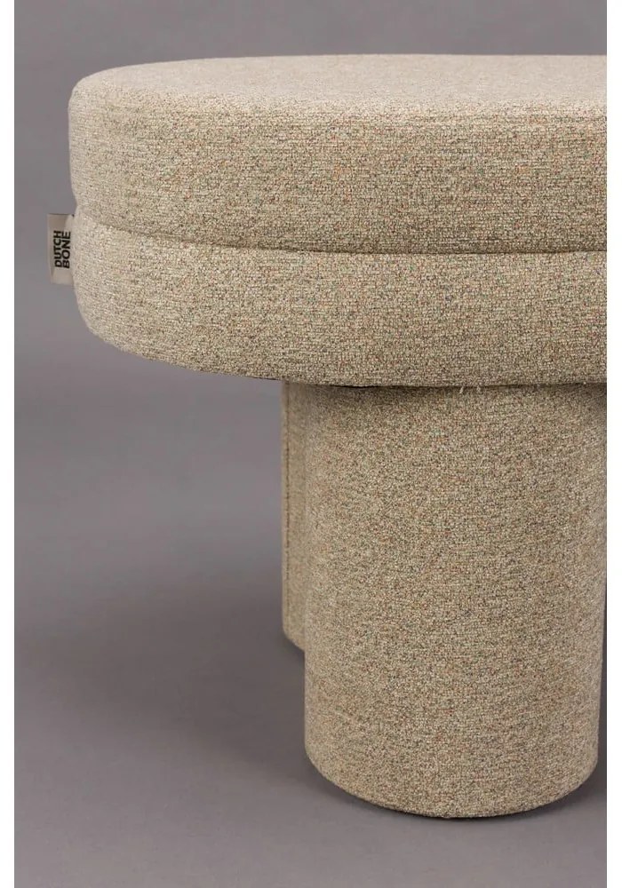 Béžová lavica z textílie buklé Fern – Dutchbone