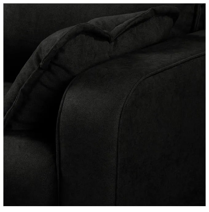 Čierna rohová pohovka (pravý roh) Beata - Ropez