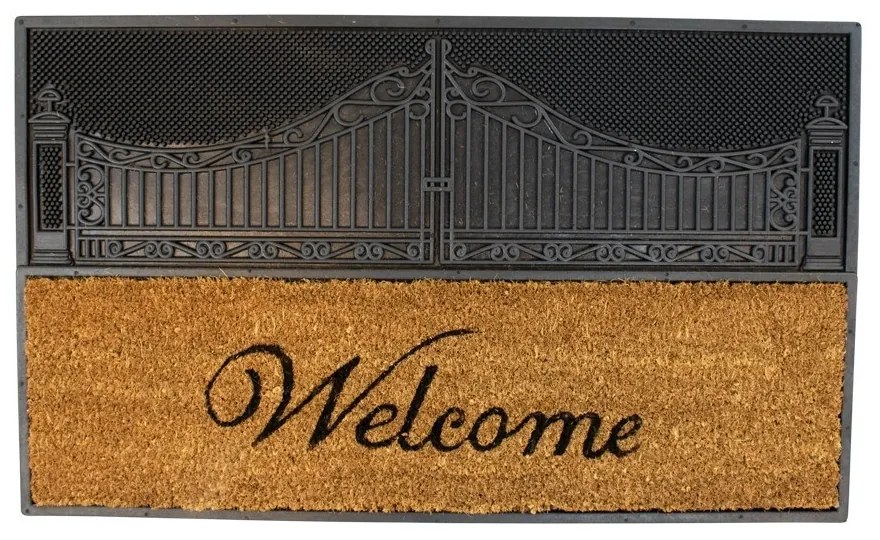 Rohožka Welcome z kokosových vlákien a gumy - 45 * 75 * 3cm