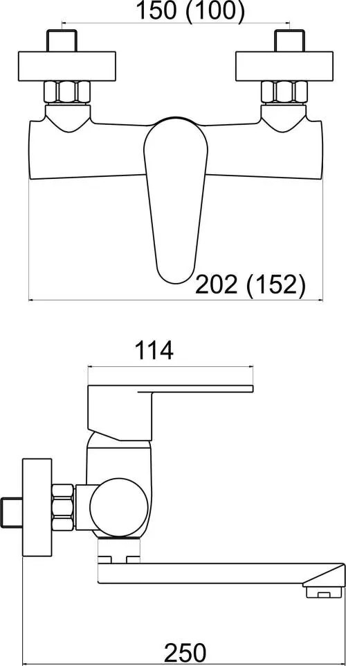 Novaservis - Umývadlová batéria nástenná 150 mm Titania Fresh chróm 96076,0