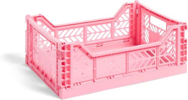 HAY Úložný box Crate M, light pink